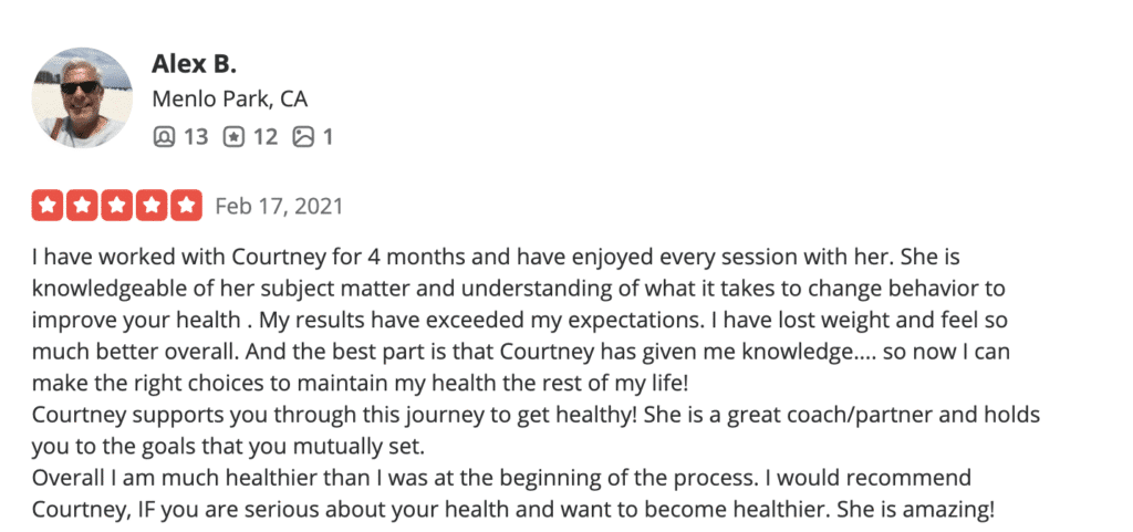 Client Reviews Alex